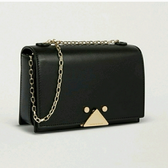 Emporio Armani Handbags - Emporio Armani Chain Strap Leather Bag